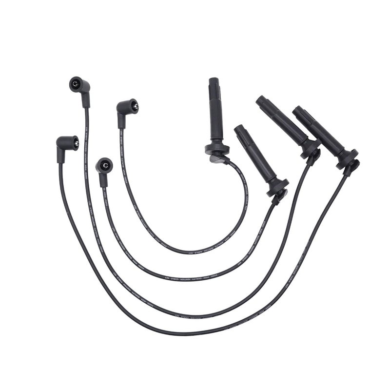 OXCANO SOA430Q124 Ignition Spark Plug Wires Set of 4 Compatible with Subaru Forester 2005-2010 H4 2.5L, Impreza 2008-2011 H4 2.0L, Impreza 2005-2011 H4 2.5L, Legacy 2007-2009 H4 2.5L, Outback - Image 1